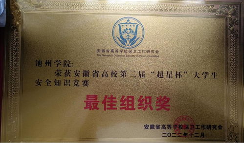 我校榮獲安徽省高校第二屆“超星杯”大學(xué)生國家安全知識競賽最佳組織獎
